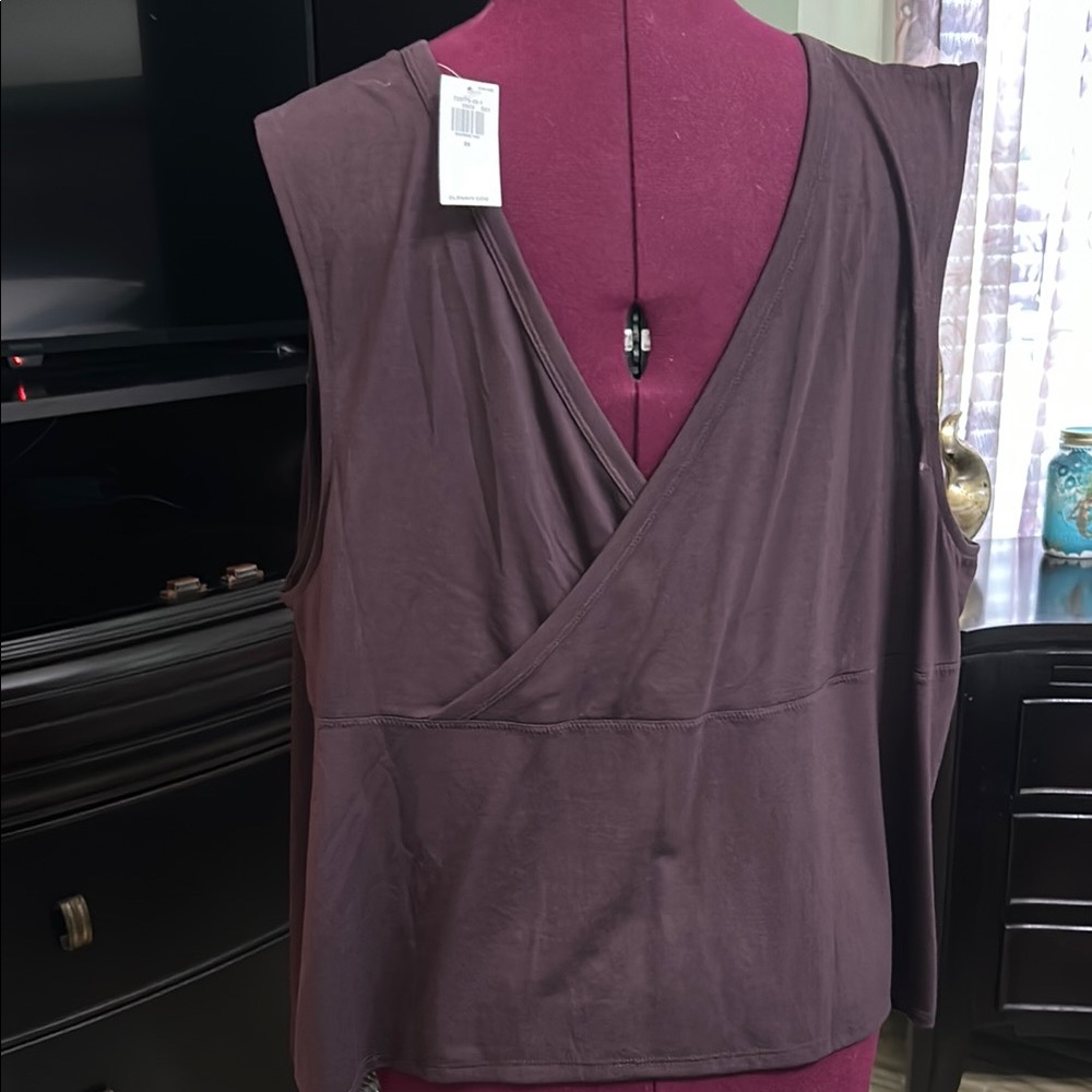 Old Navy 2X Purple Boxy Crop Tank Top - Picture 2 of 6